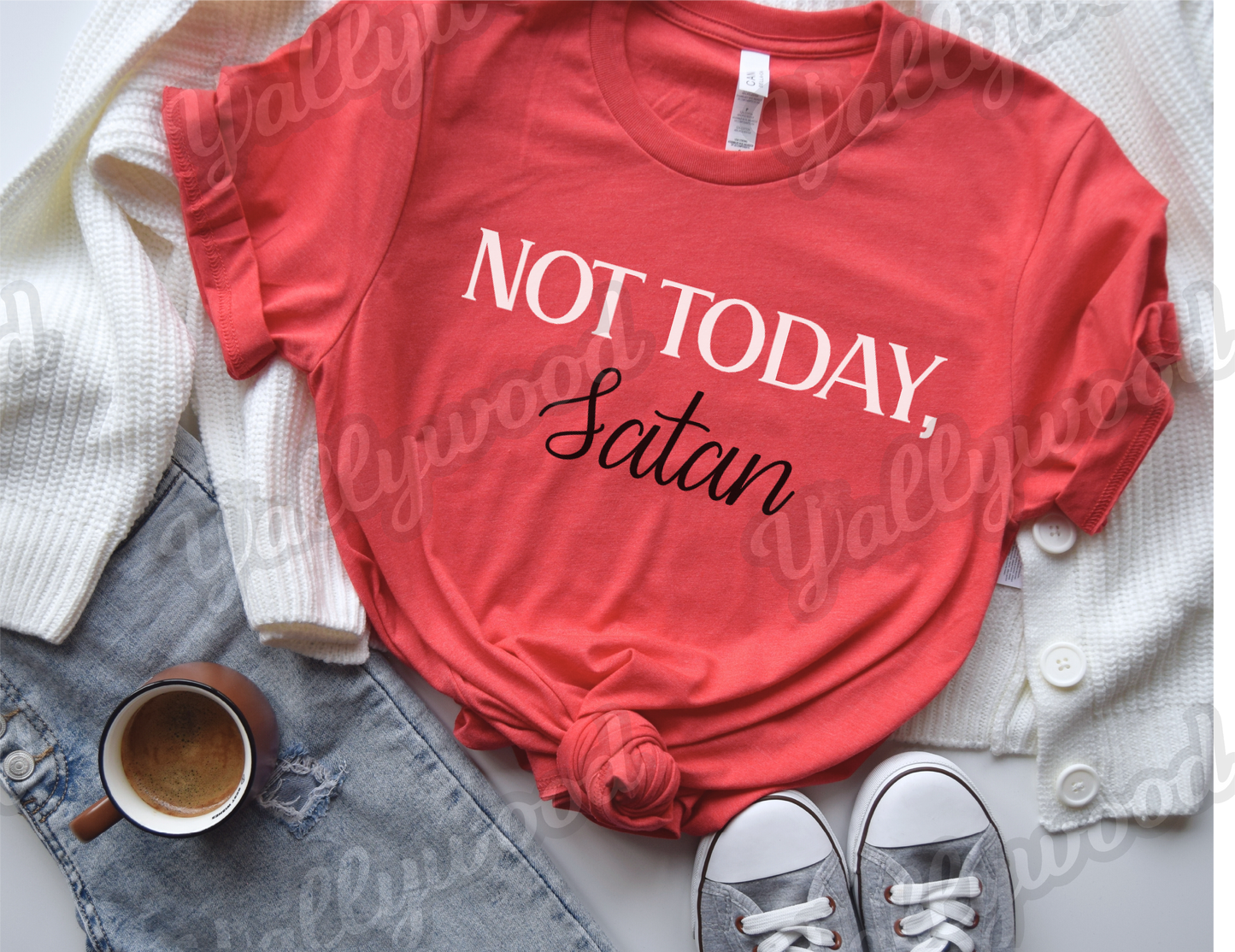 Not Today, Satan Short Sleeve T-Shirt