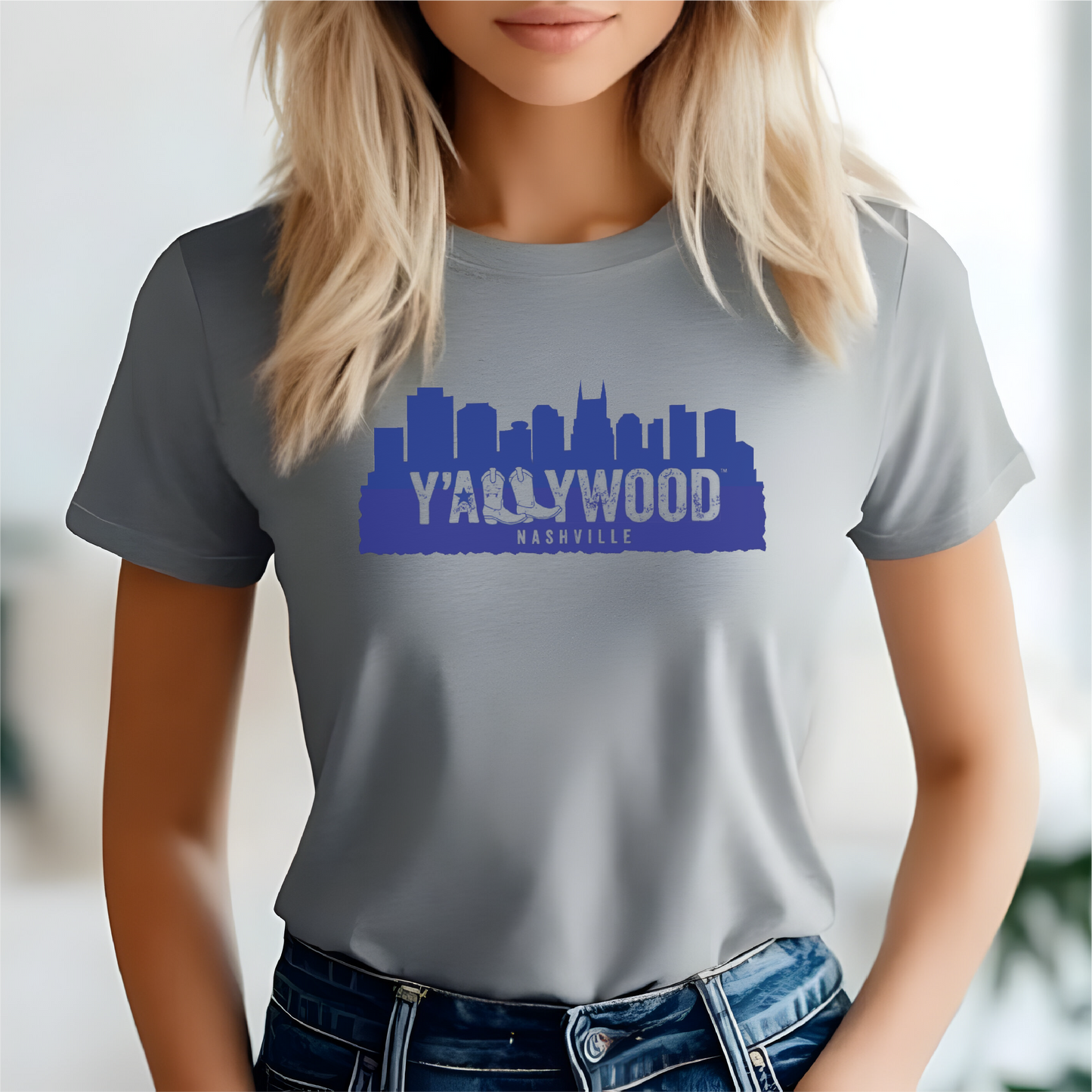 Y'allywood Nashville Skyline Short Sleeve T-Shirt